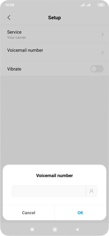 Key in +447836121121 and press OK.