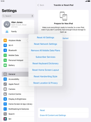Press Reset All Settings. Press Reset All Settings.