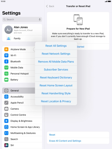 Press Reset Network Settings.