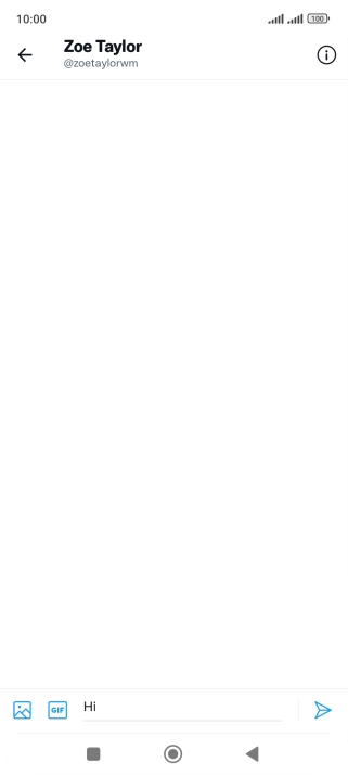 Write the required message and press the send icon.