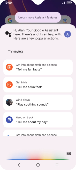 Press the profile icon.