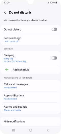 Press the indicator next to 