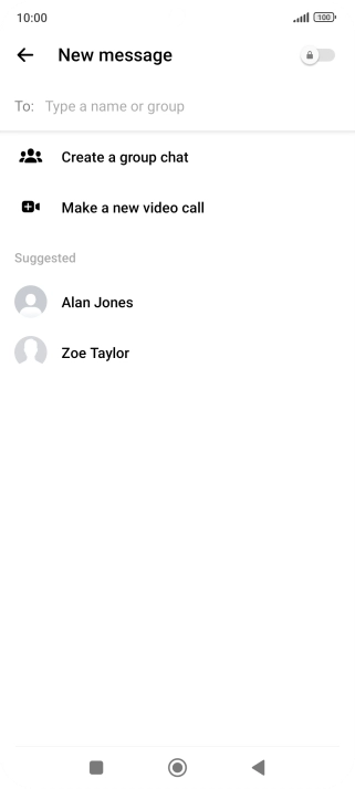 Press the search field. Press the search field.