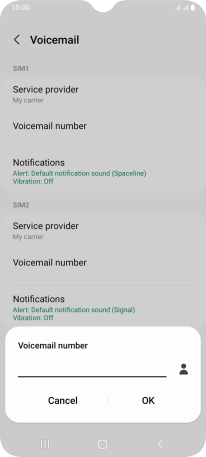Key in +447836121121 and press OK.