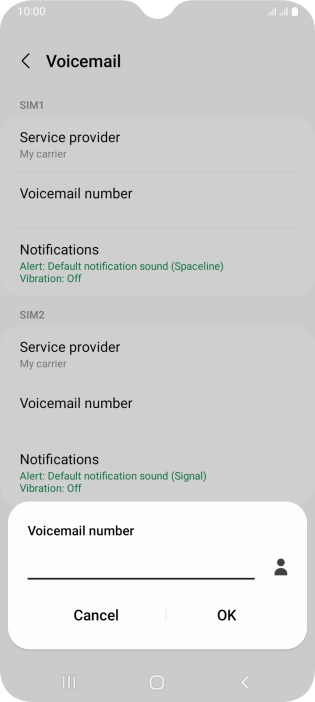 Key in +447836121121 and press OK.