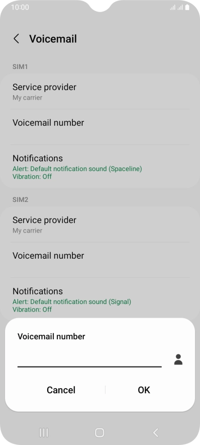 Key in +447836121121 and press OK.