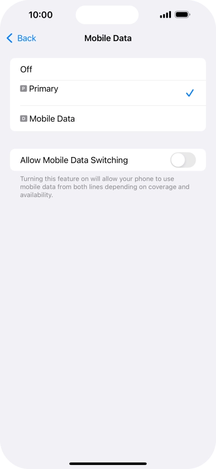 Press the required price plan.