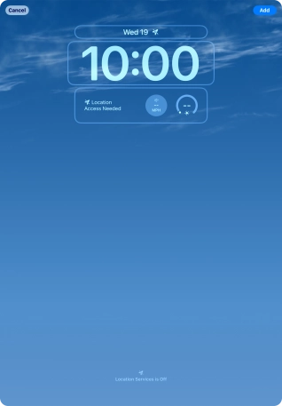 To customise the way the lock screen date is displayed, press the date widget and follow the instructions on the screen to select the required widget display mode.