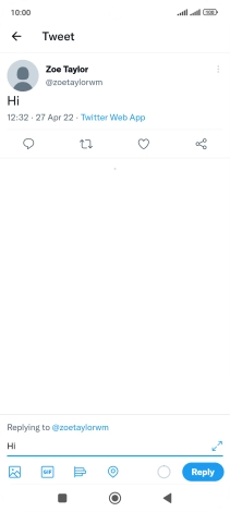 Write your reply and press Reply.