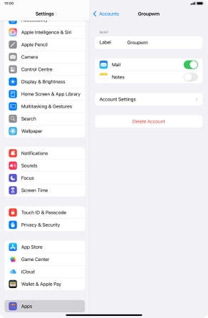 Press Account Settings.