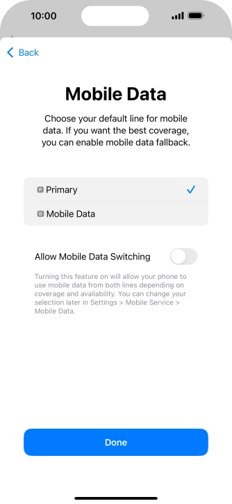 Press the indicator next to 