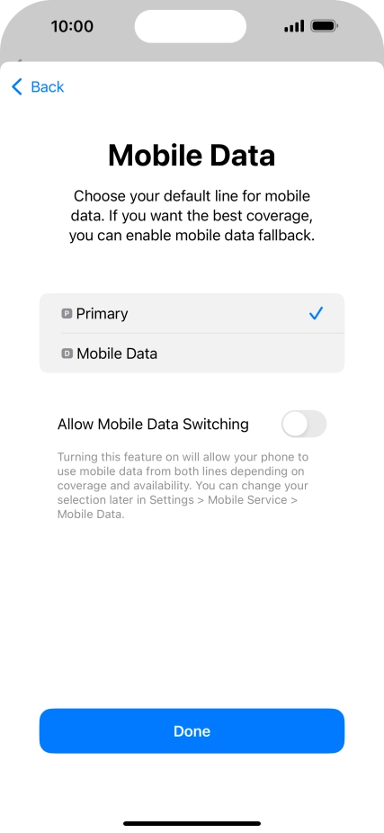 Press the indicator next to 