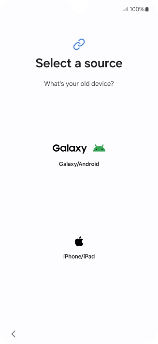 Press the required setting and follow the instructions on the screen to transfer the content from another phone.