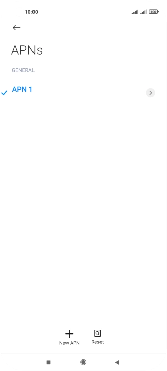 Press New APN. Press New APN.