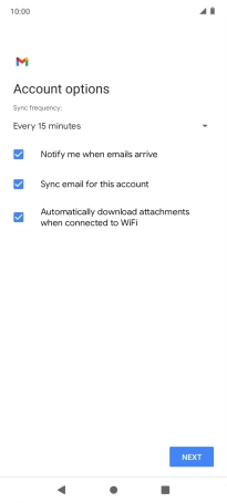 If this screen is displayed, you email account has been recognised and set up automatically. Follow the instructions on the screen to key in more information and finish setting up your email account.