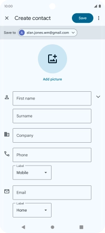 Press the drop down list next to 