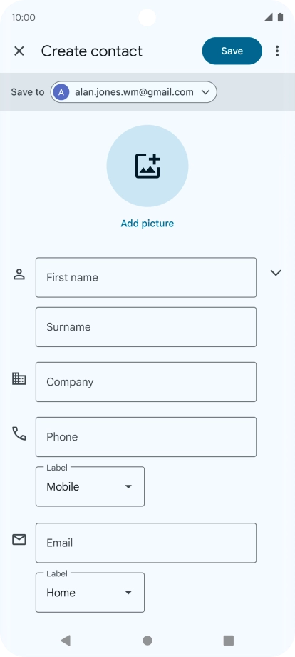 Press the drop down list next to 