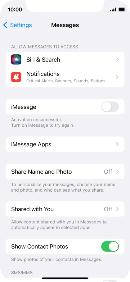 Press the indicator next to 