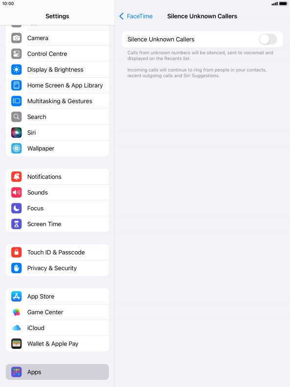 Press the indicator next to 
