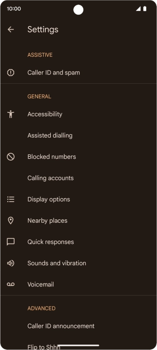 Press Calling accounts.