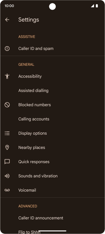 Press Calling accounts.