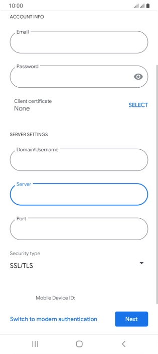 Press the field below 