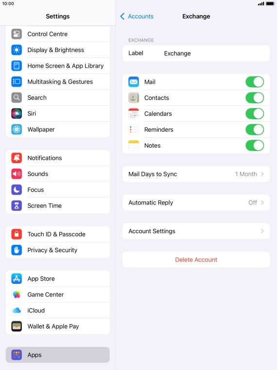 Press Delete Account.