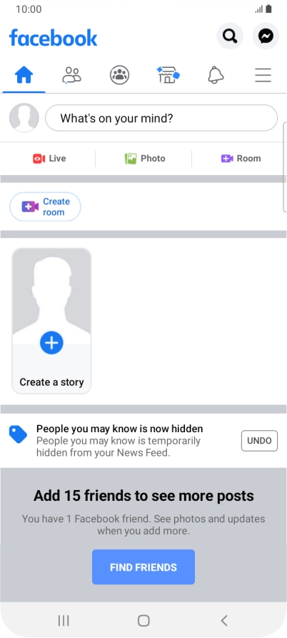 Press the text input field.