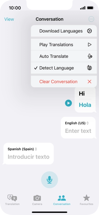 Press Clear Conversation.