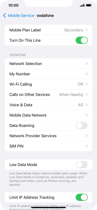 Press the indicator next to 