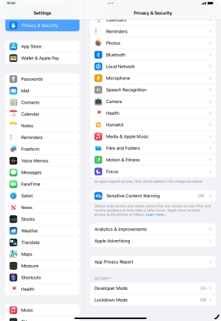 Press App Privacy Report.