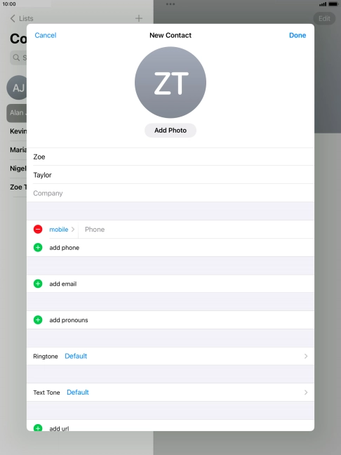 Press Phone and key in the required phone number.