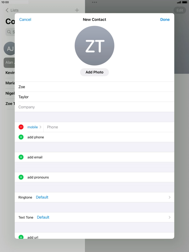 Press Phone and key in the required phone number.