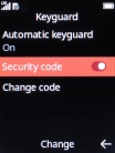 Select Security code.