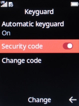Select Security code.