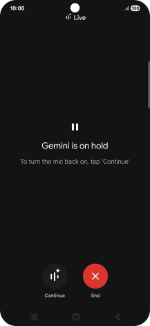 To resume the conversation, press Continue.