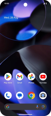 The battery charging icon shows that the battery is charging.
