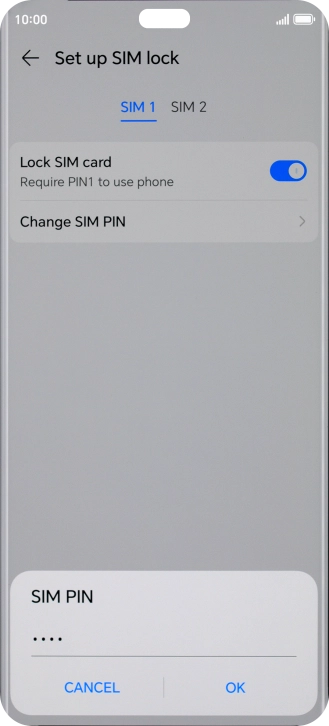 Key in a new four-digit PIN and press OK.