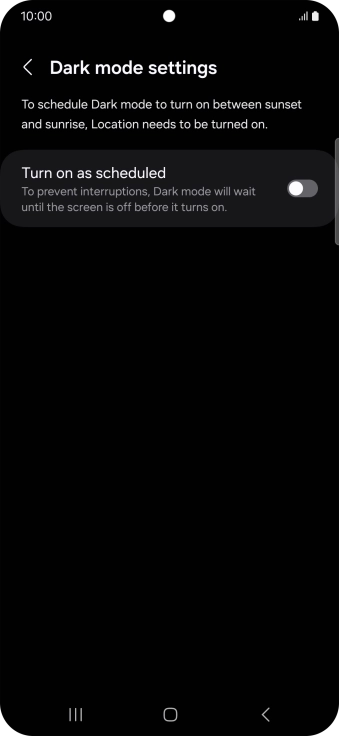 Press the indicator next to 