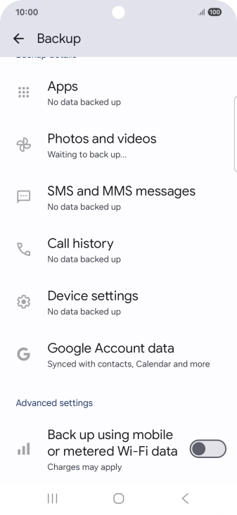 Press the indicator next to 