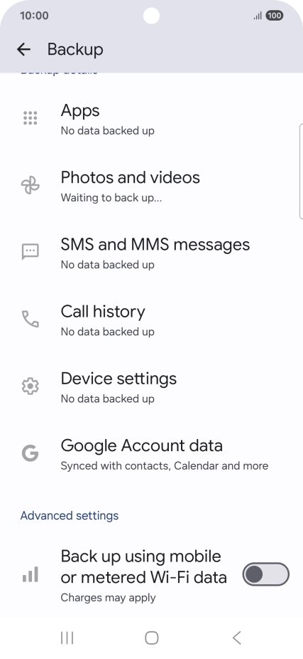 Press the indicator next to 