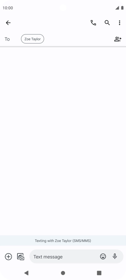 Press the text input field and write the text for your picture message.