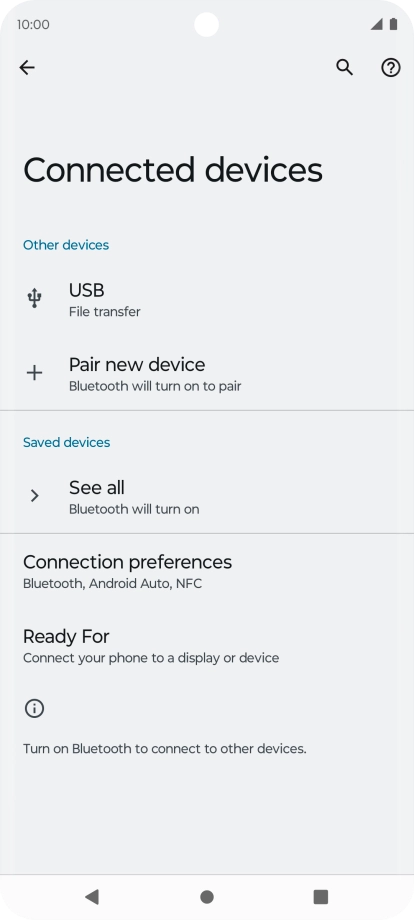 Press Connection preferences.