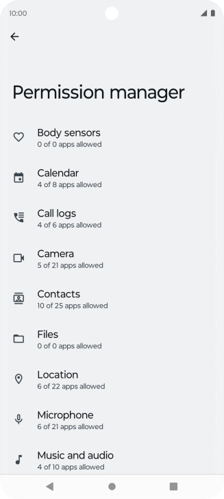 Press the required phone function.