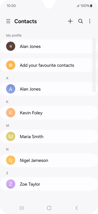 Slide your finger right starting from the left side of the screen.