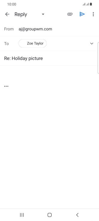 Press the text input field and key in the required text.