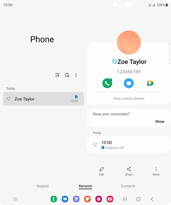 Press the Home key to return to the home screen.