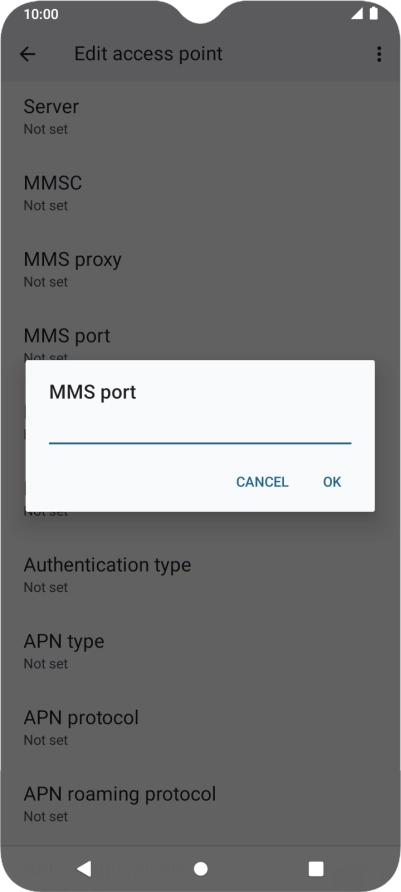 Key in 8799 and press OK.
