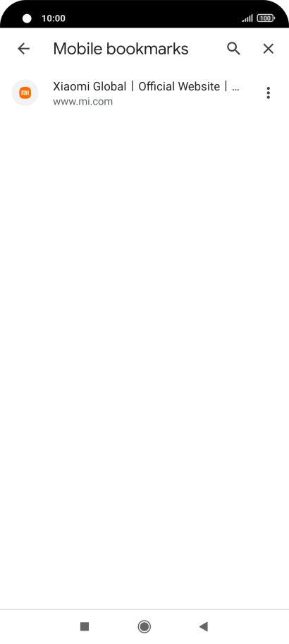 Press the required bookmark.