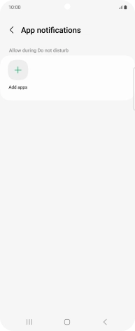 Press Add apps and follow the instructions on the screen to select which apps you would like to receive notifications from when Do Not Disturb is turned on.